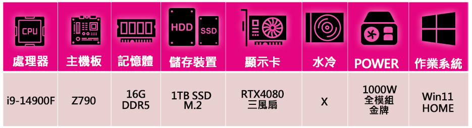 微星平台 i9二四核Geforce RTX4080 WiN1