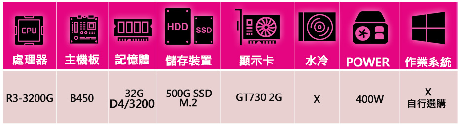 NVIDIA R3四核GT730{如夢似幻}文書電腦(R3-