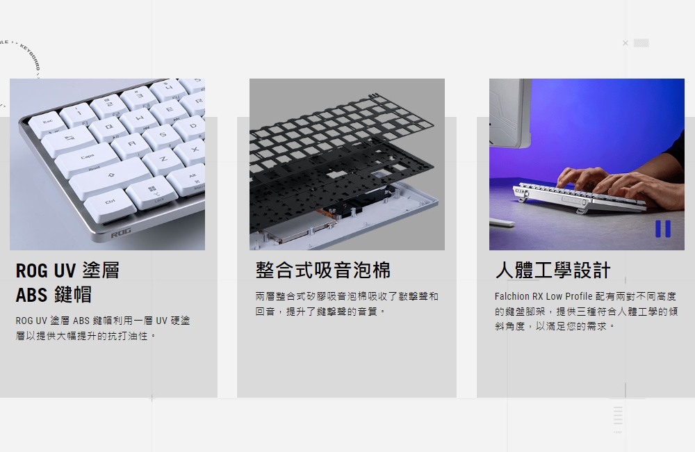 Falchion RX Low Profile 配有兩對不同高度