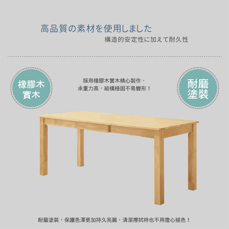 BODEN 夏特4尺多功能伸縮拉合餐桌(原木色-寬120~1