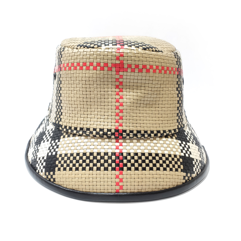 BURBERRY 巴寶莉 8029592 經典格紋編織漁夫帽