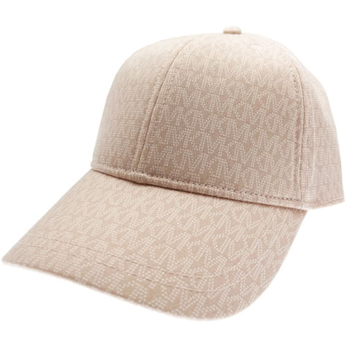 Michael Kors 粉色滿版LOGO布面棒球帽 推薦