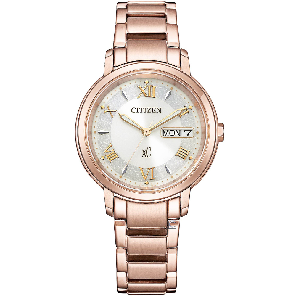 CITIZEN 星辰 XC 亞洲限定 光動能 羅馬刻度女錶 