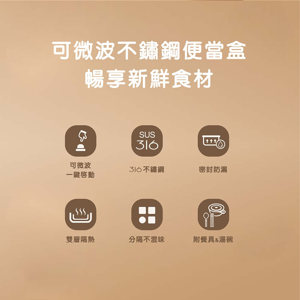 可微波不鏽鋼便當盒