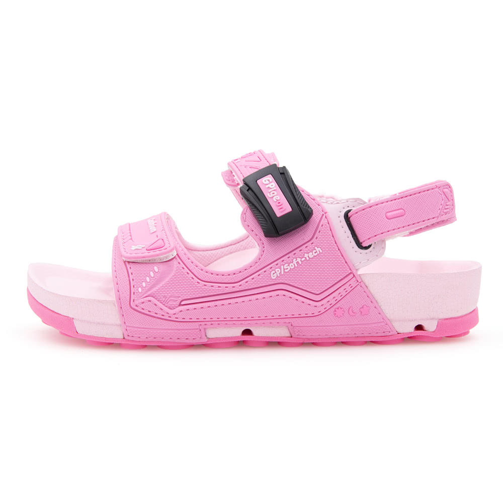 G.P 防水機能柏肯兒童磁扣兩用涼拖鞋G9509B-粉色(S