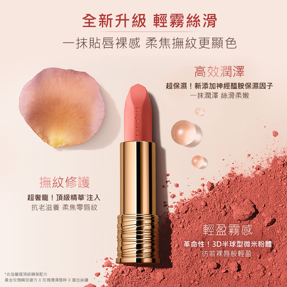 黃金玫瑰瞬效複方X玫瑰潤澤唇粹 X普拉絲鏈