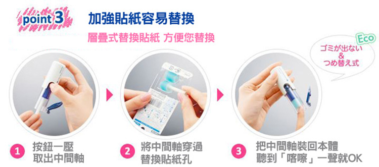 層疊式替換貼紙 方便您替換