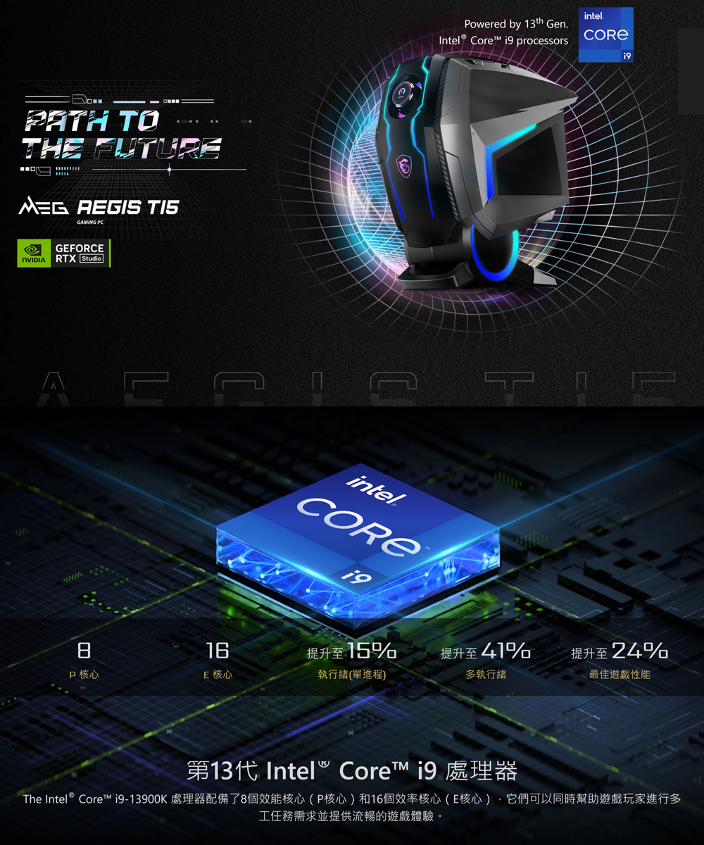 MSI 微星 i7 RTX4070S-12G 電競電腦(Ae