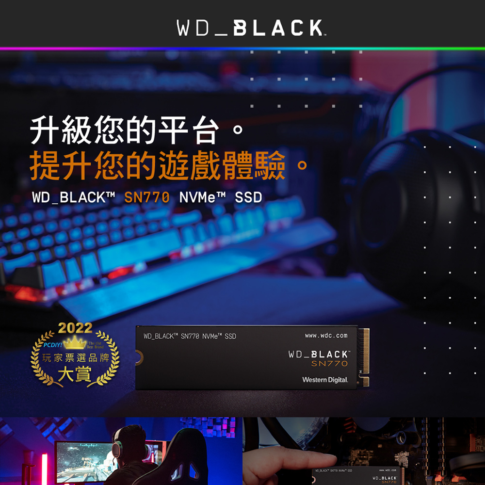 WD 威騰 WD BLACK 黑標 SN770 2TB Ge