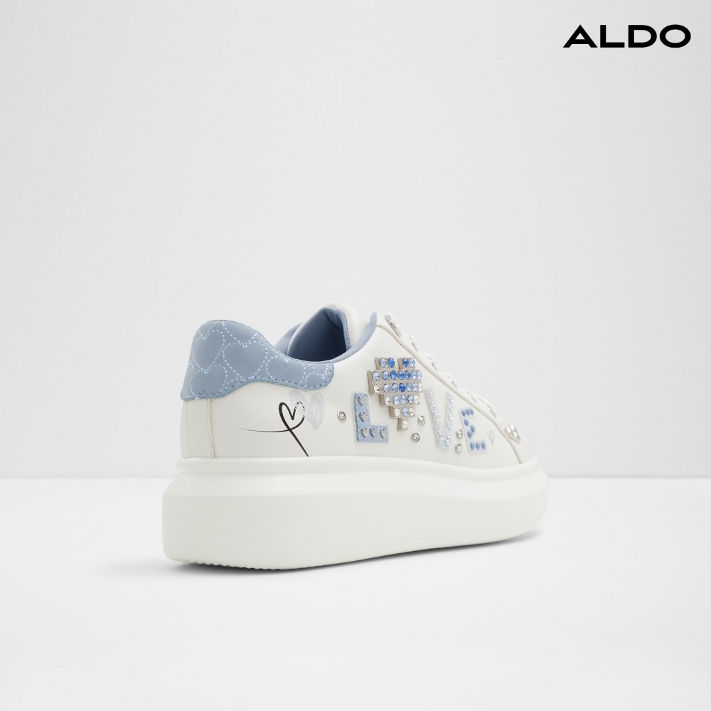 ALDO DIGILOVE-愛心塗鴉裝飾休閒小白鞋-女鞋(藍