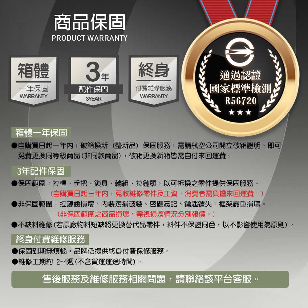 不缺料維修若原廠物料短缺將更換替代品零件,料件不保證同色,以不影響使用為原則