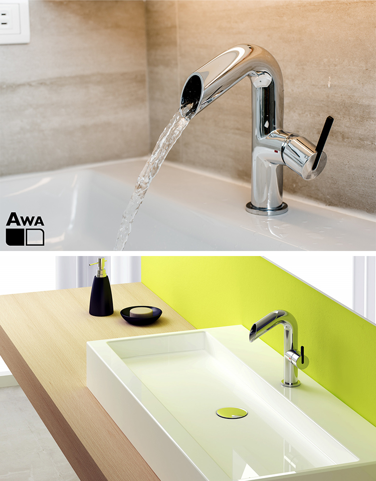 AWA歐瓦 INKY系列 日式風格設計 浴室增高無鉛龍頭 鉻