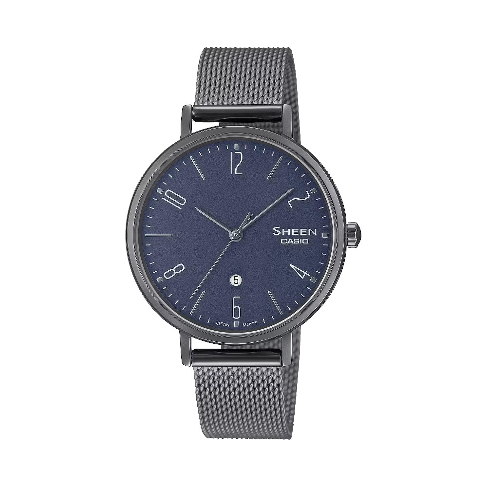 CASIO 卡西歐 現代極簡風格彰顯個性時尚腕錶 藍面 34