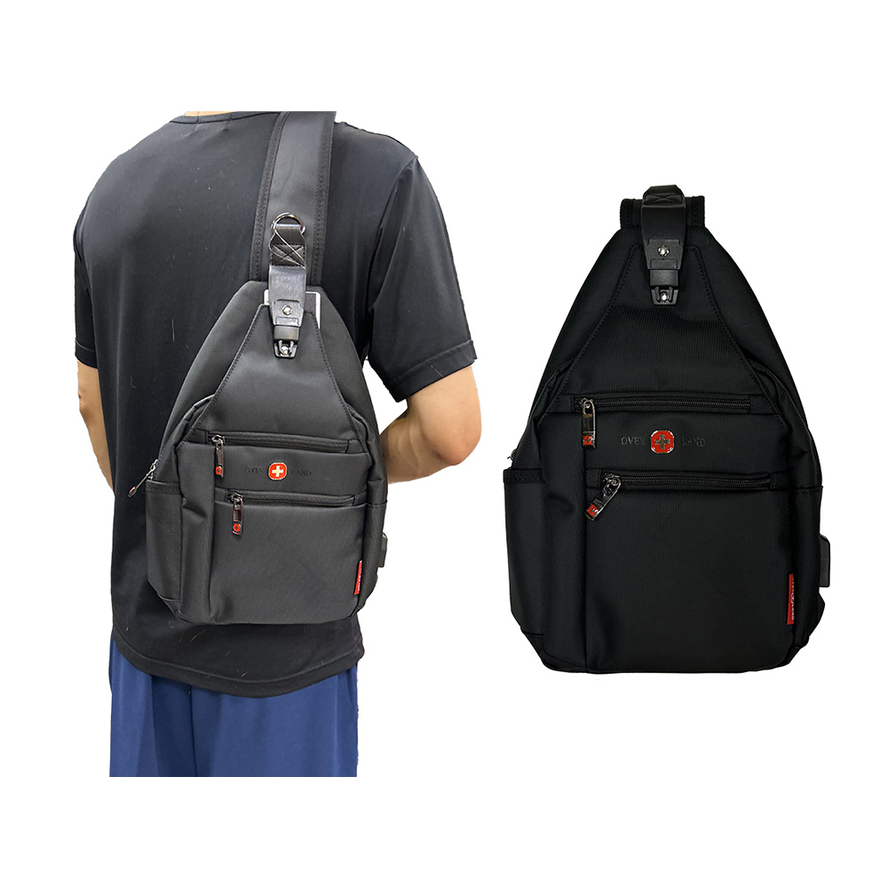 OverLand 胸前包小容量二主袋+外袋共五層(單左右肩防