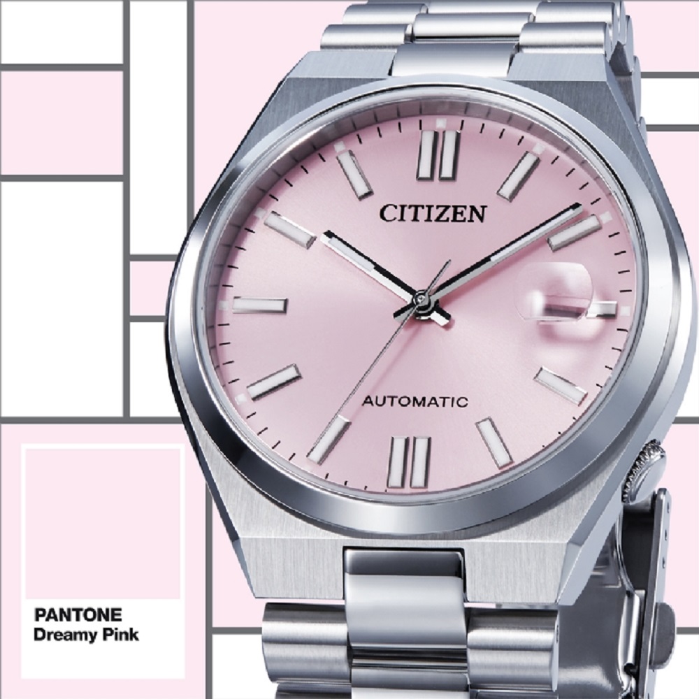 CITIZEN 星辰 PANTONE限定粉色面機械腕錶 /4