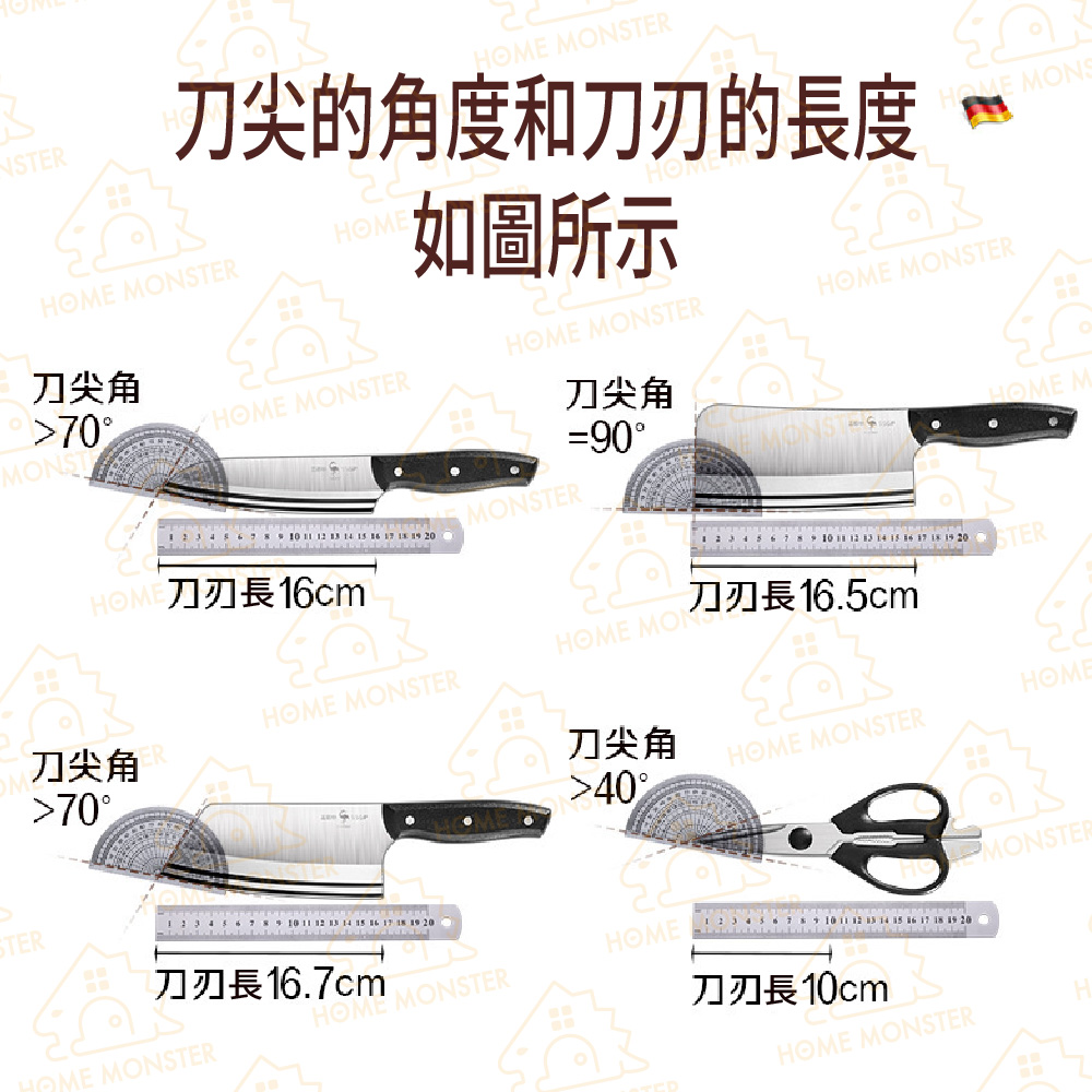 基礎CP SSGP慕尼黑經典刀具七件套 菜刀組 刀套組 菜刀