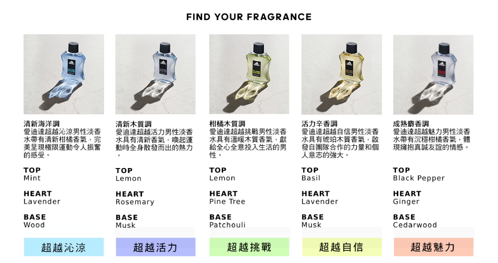 愛迪達超越沁涼男性淡香