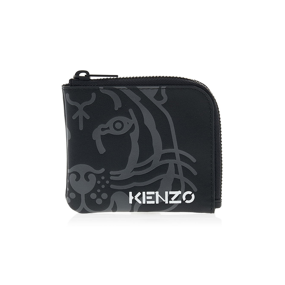 KENZO 品牌老虎壓紋標誌卡包 黑色(FC55PM403L