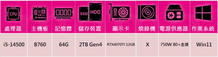 技嘉平台 i5十四核GeForce RTX 4070TI W