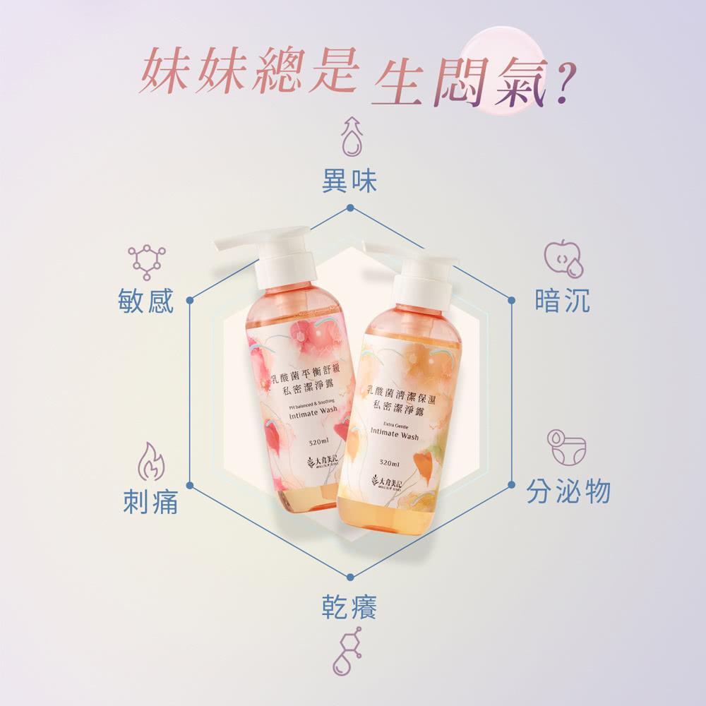 大倉美記 乳酸菌私密潔淨露*2瓶(320ml/瓶-款式任選)