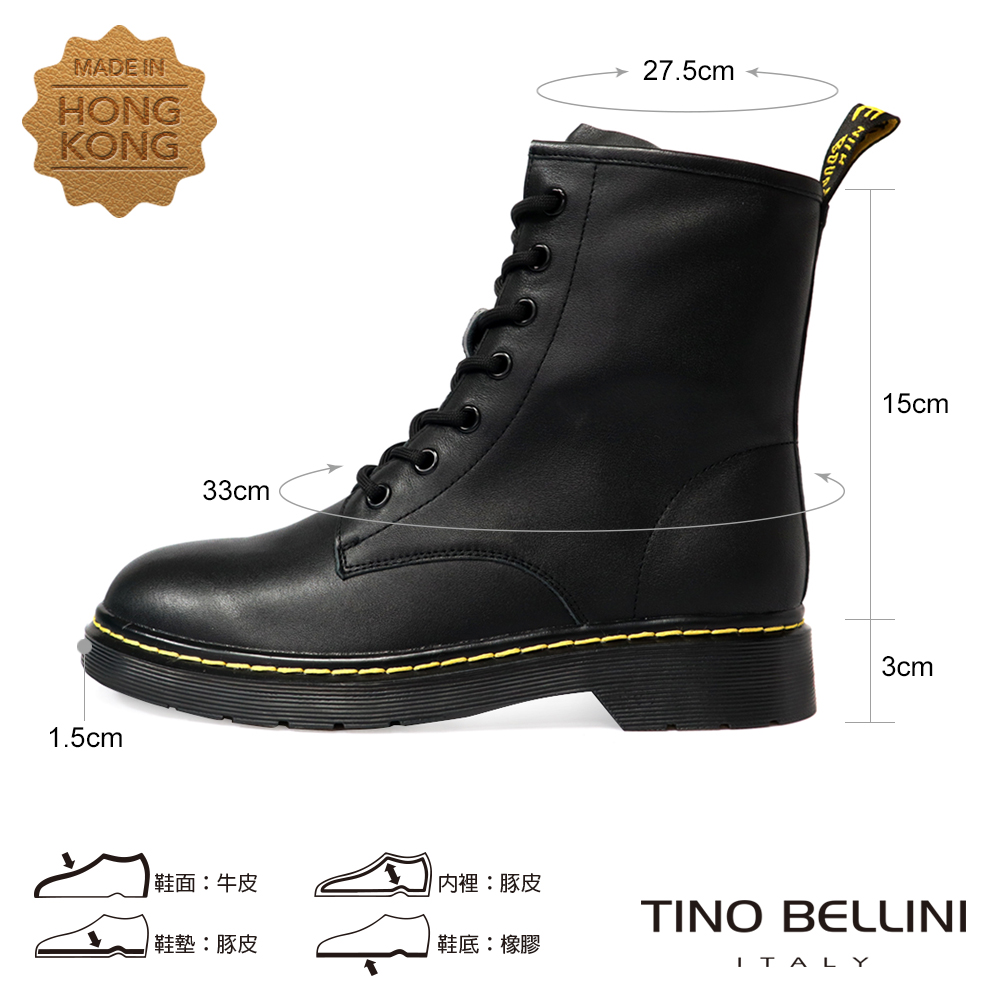 TINO BELLINI 貝里尼 時尚潮流馬汀綁帶短靴FWM