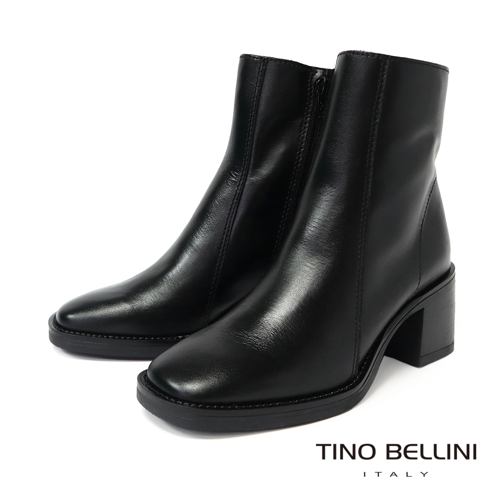 TINO BELLINI 貝里尼 義大利進口方頭粗跟短靴FW