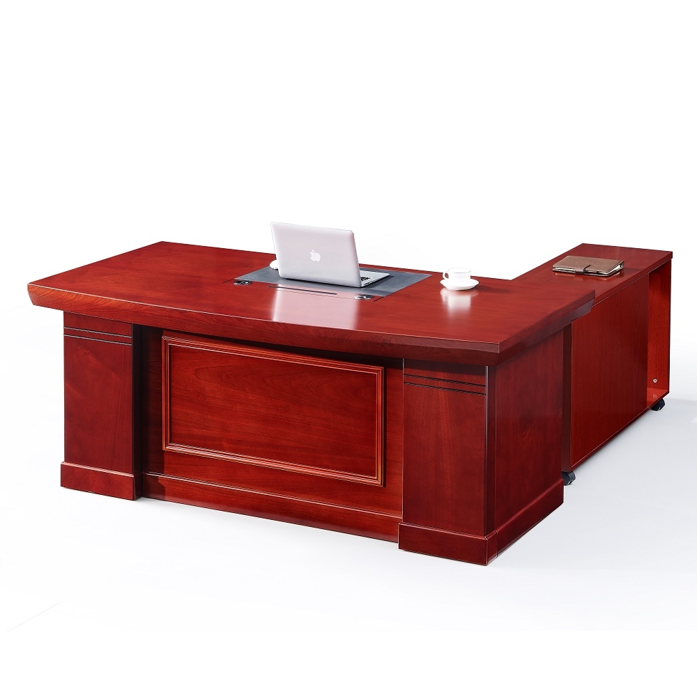 MUNA 家居 5620型紅棕色6.6尺辦公桌組/含側櫃活動
