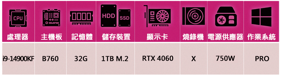 微星平台 i9廿四核GeForce RTX4060 Win1
