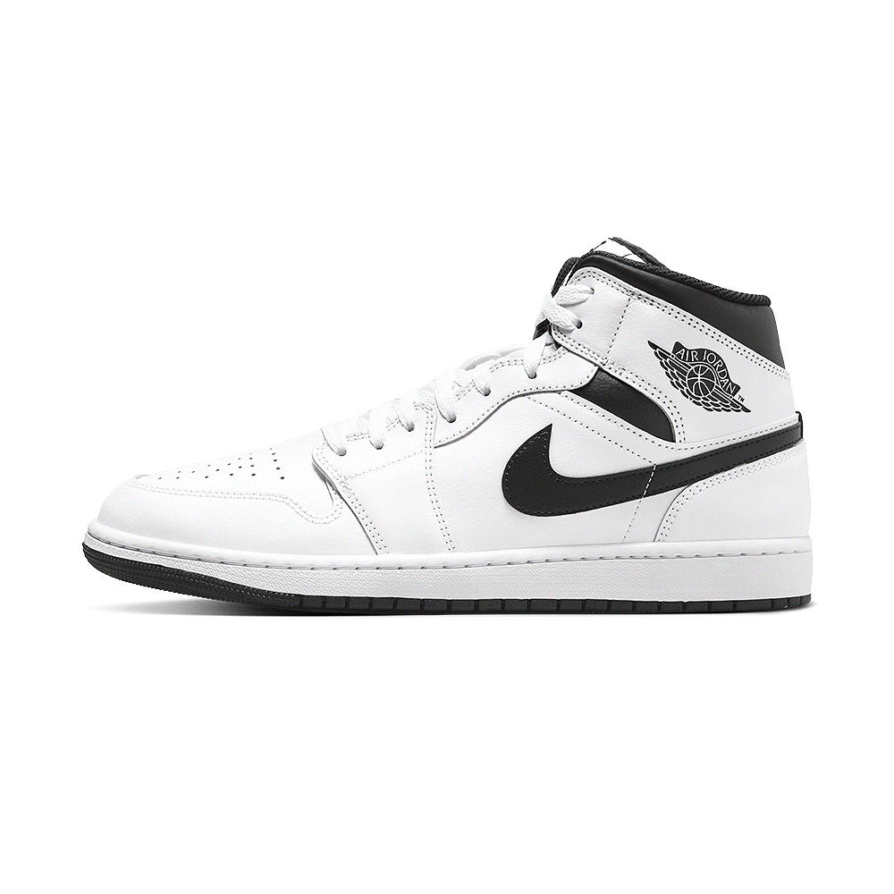 NIKE 耐吉 Air Jordan 1 男鞋 白黑色 中筒