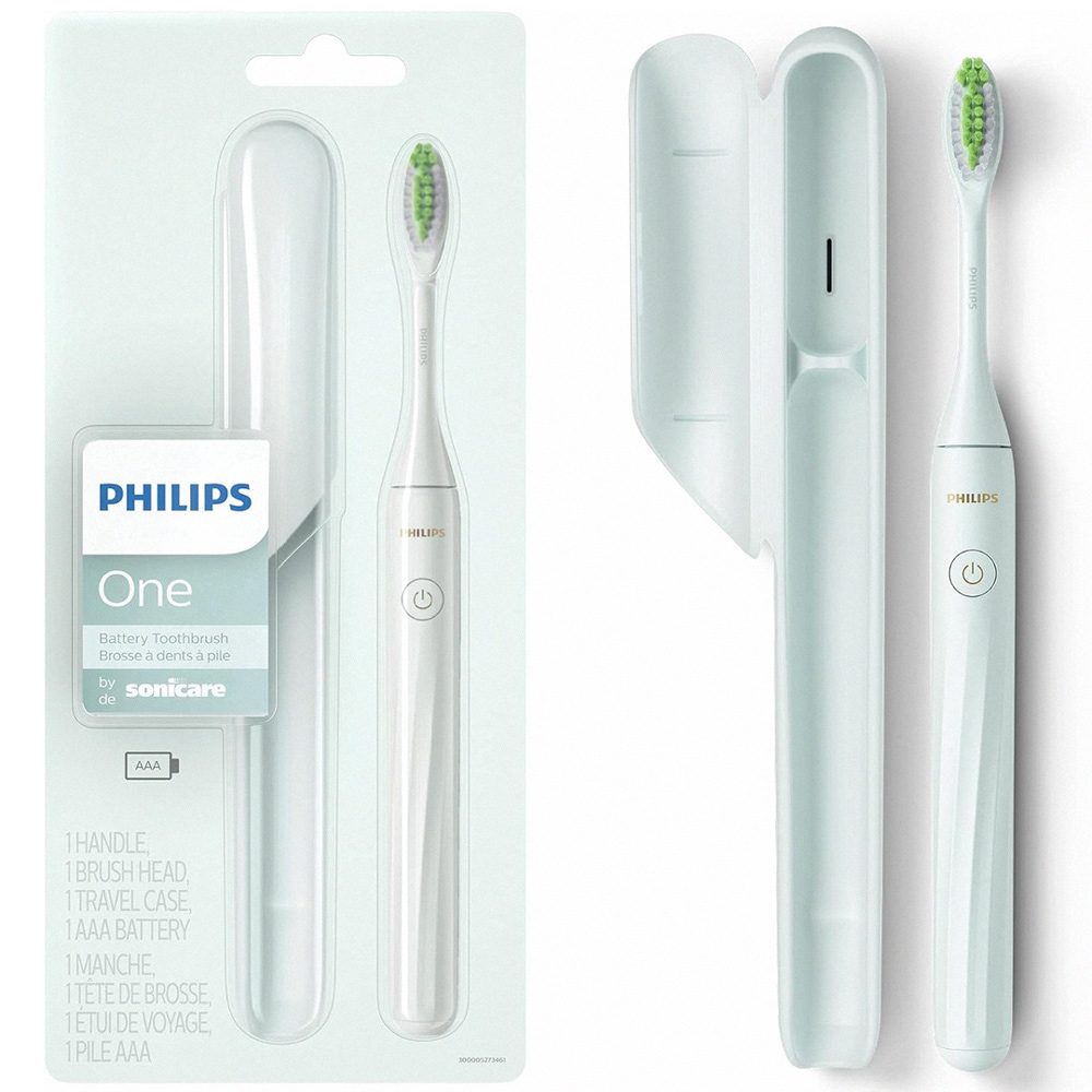 Philips 飛利浦 電池式電動牙刷 薄荷綠 超輕便旅行盒