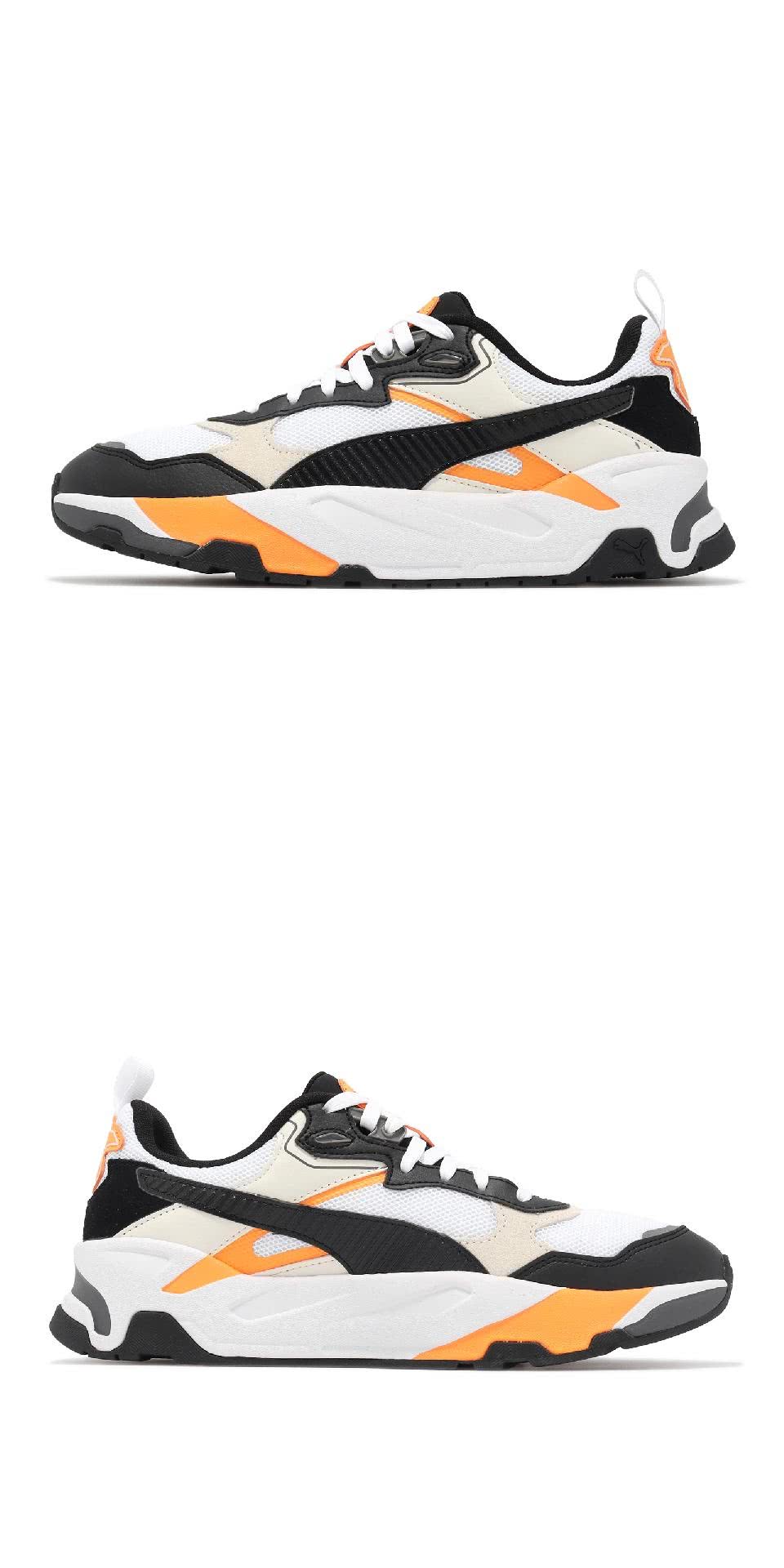 PUMA 休閒鞋 Trinity 男鞋 白 黑 橘 網布 皮