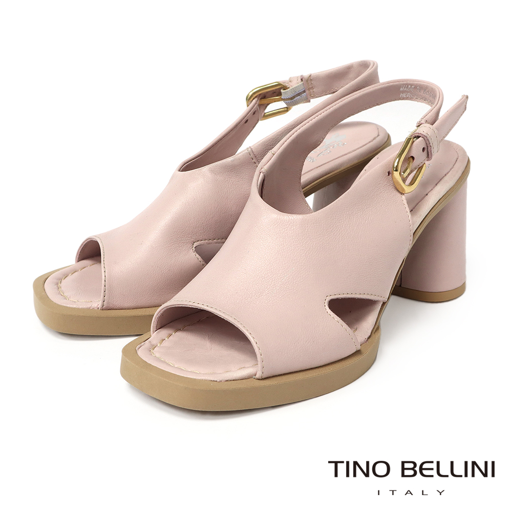 TINO BELLINI 貝里尼 波士尼亞進口寬皮面高跟涼鞋