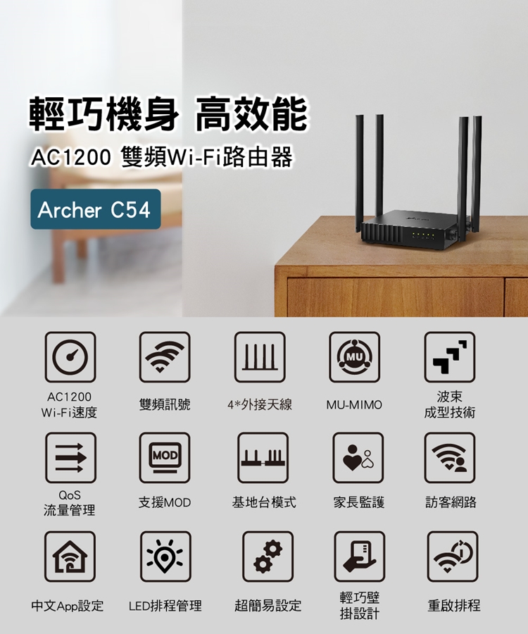 TP-Link Archer C54 AC1200 雙頻 W