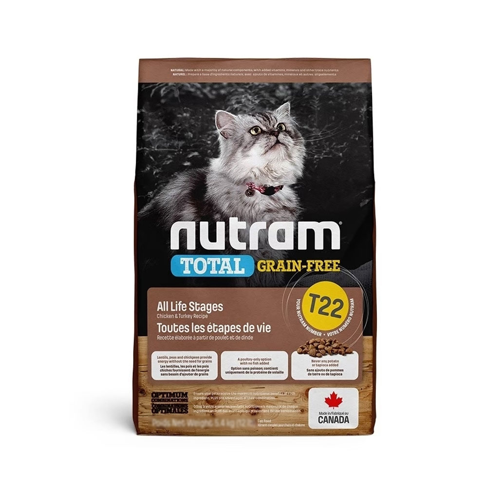 Nutram 紐頓 無穀全能系列T22雞肉+火雞2kg(挑嘴