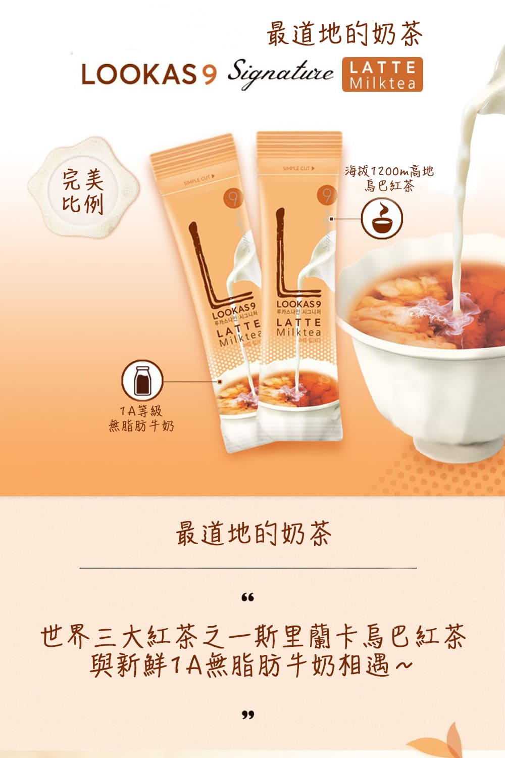 Lookas9 紅茶拿鐵(17.5g/30入)評價推薦