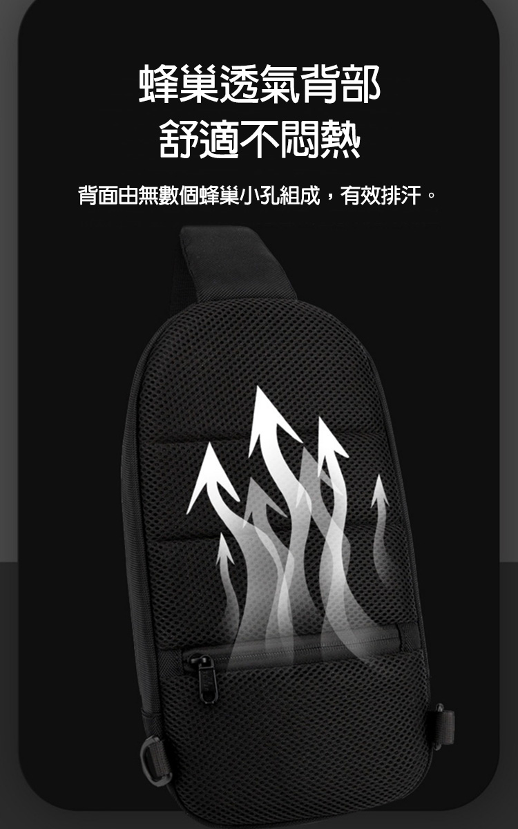 蜂巢透氣背部 舒適不悶熱 背面由無數個蜂巢小孔組成,有效排汗。 