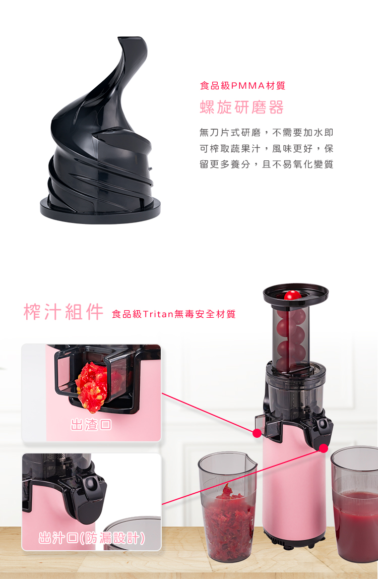 榨汁組件 食品級Tritan無毒安全材質