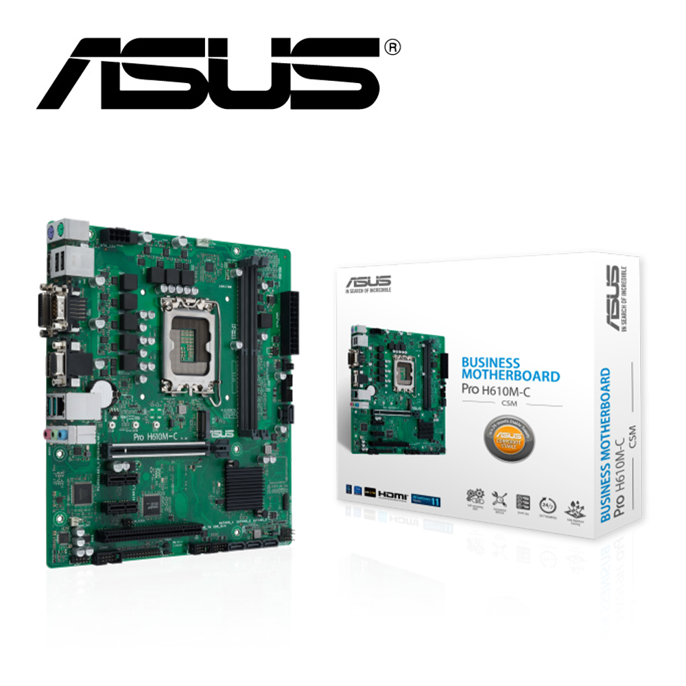 ASUS 華碩 PRO H610M-C-CSM 主機板+KI