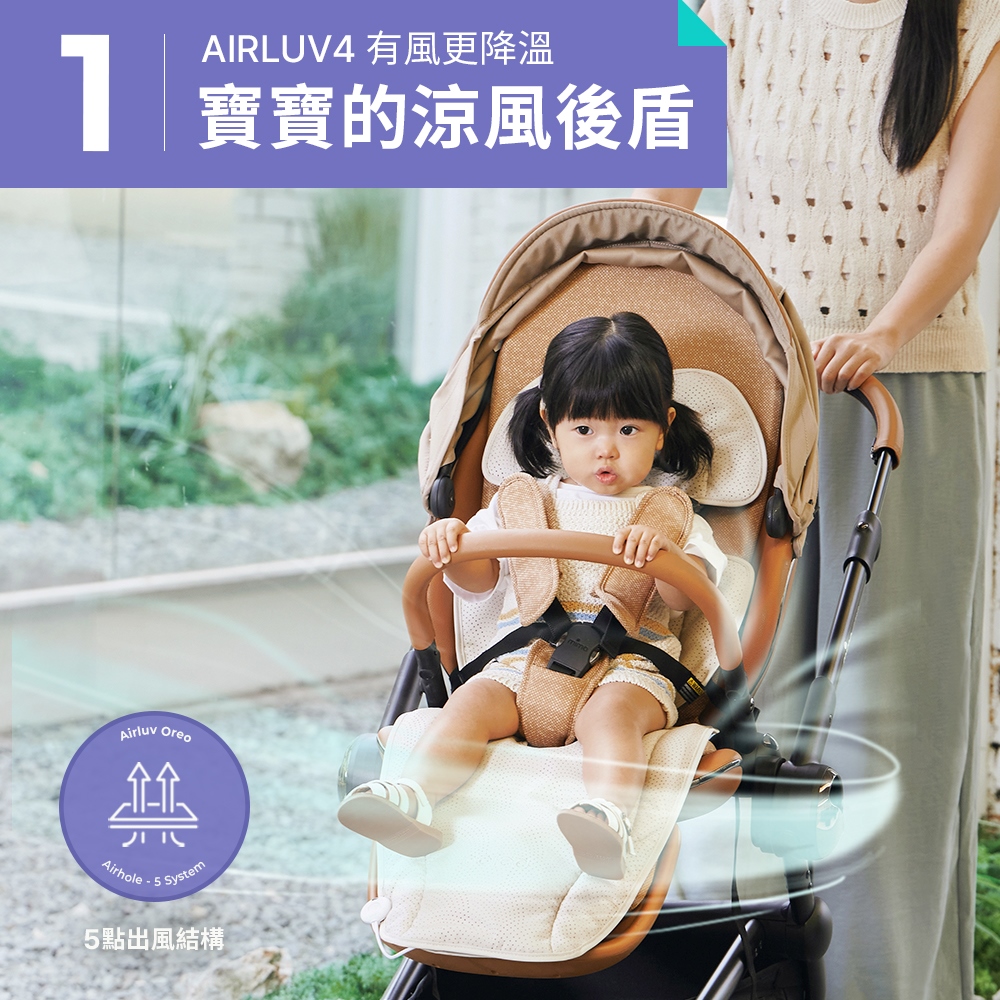 AIRLUV4 有風更降溫 寶寶的涼風後盾 5點出風結構 