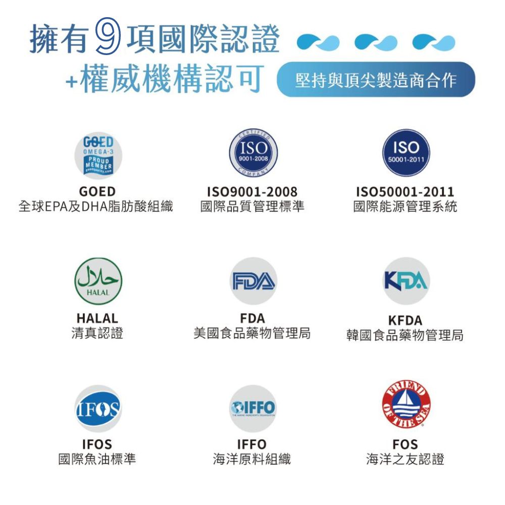 全球EPA及DHA脂肪酸組織 國際品質管理標準