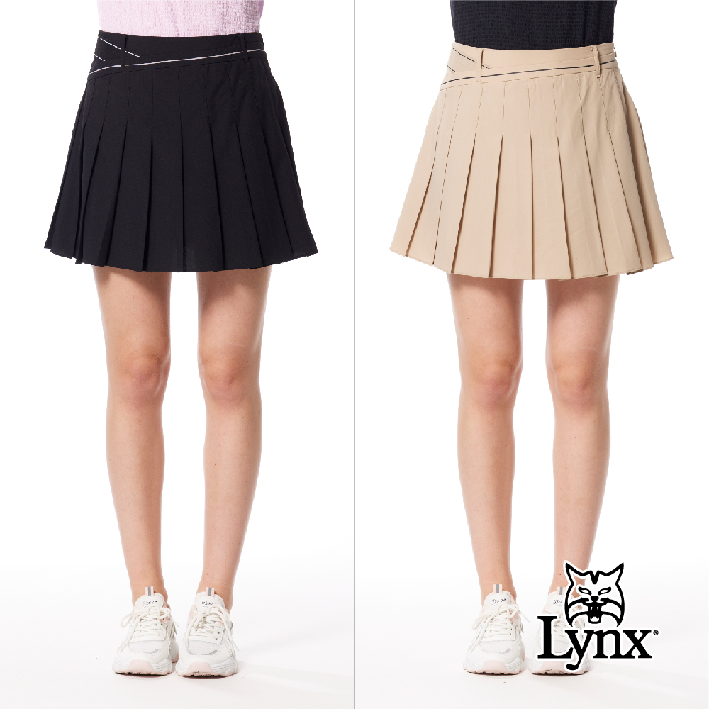 Lynx Golf 女款彈性舒適素面外觀腰圍造型線條印花後腰