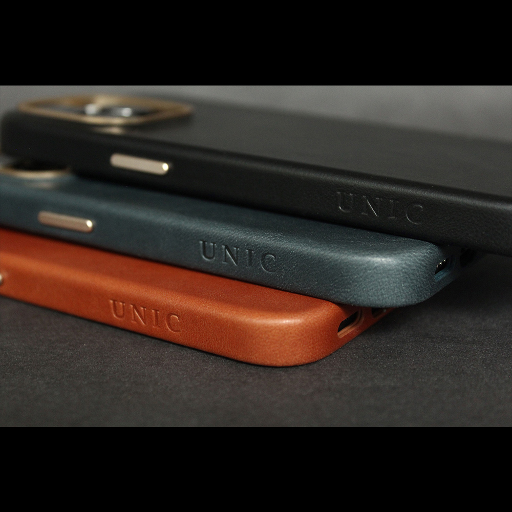 UNIC UNIC皮革磁吸手機殼質感灰iPhone15/ P