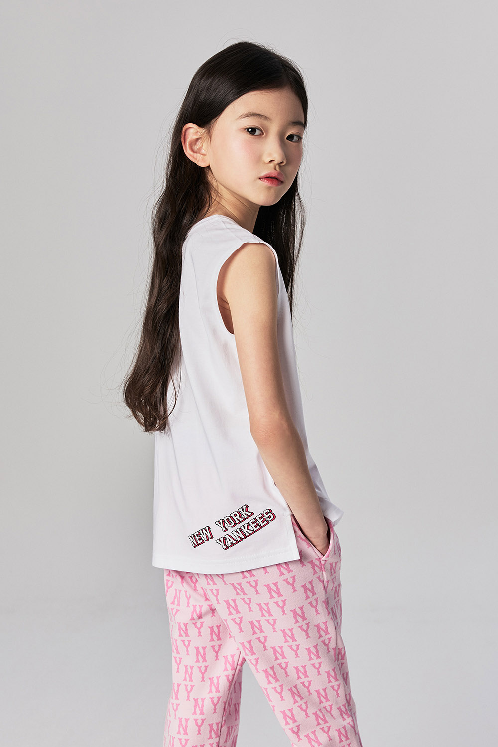 MLB KIDS 大學T+背心兩件組 童裝 MONOGRAM