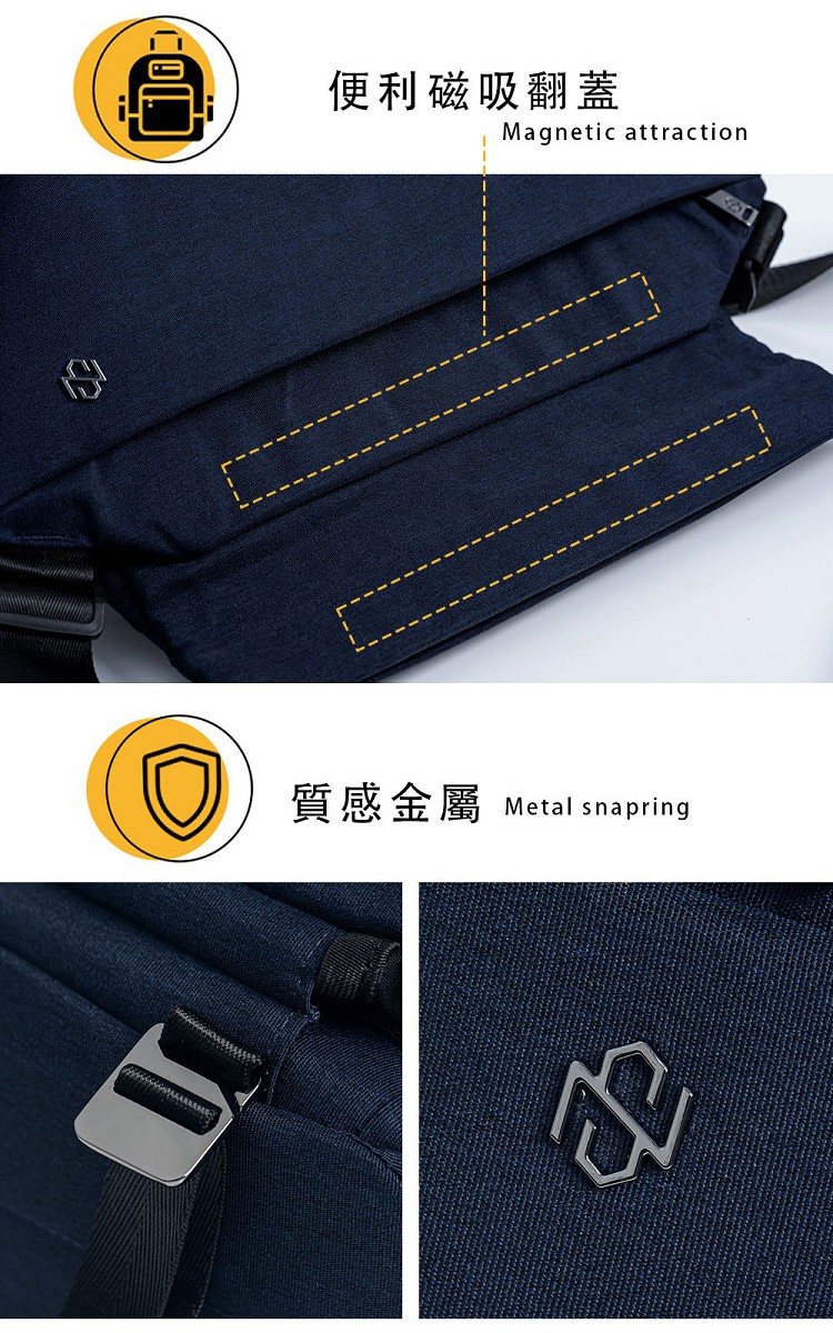 便利磁吸翻蓋 質感金屬 Metal snapring 