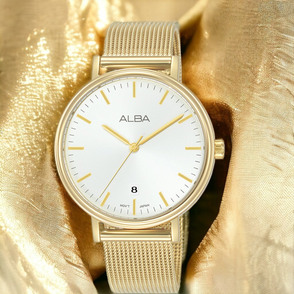 ALBA 雅柏 女王節 時尚 手錶-36mm 金色(VJ32