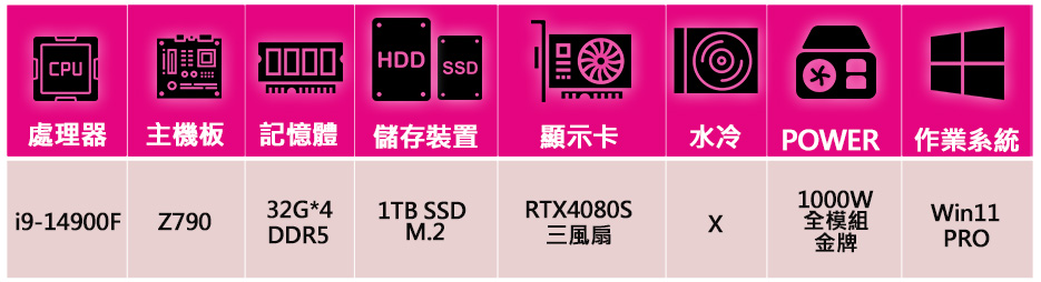 微星平台 i9二四核 RTX4080 SUPER G WiN