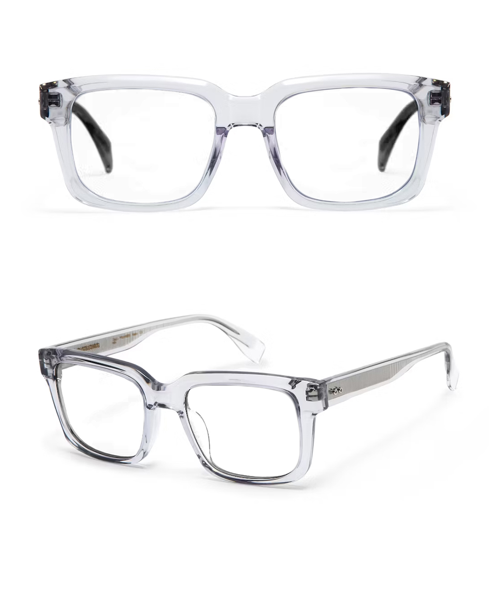 GIGI Studios 方形立體時尚光學眼鏡(透明灰 - 