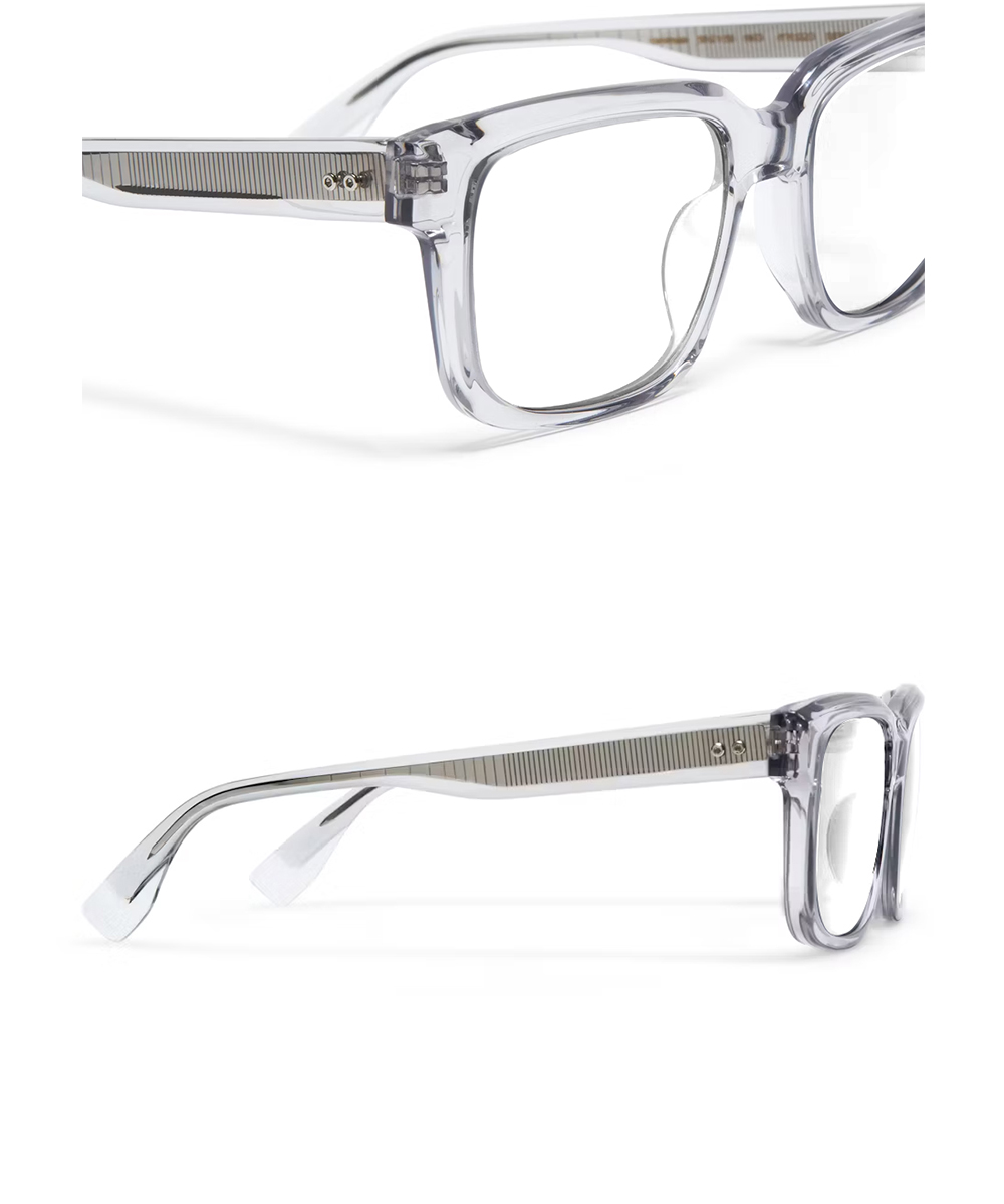 GIGI Studios 方形立體時尚光學眼鏡(透明灰 - 