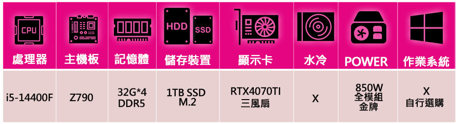 華碩平台 i5十核 ROG RTX4070TI{心事如春}電