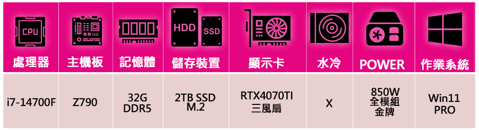 華碩平台 i7二十核 ROG RTX4070TI WiN11